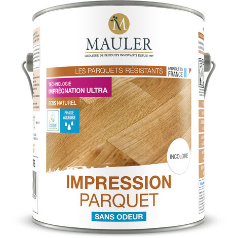 MAULER - Impression Parquet - 5L - Incolore - Sans Odeur - Durcit et Renforce Le Bois de Vos Parquets, Planchers et Escaliers