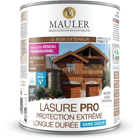 MAULER - Lasure Chêne Moyen - 2,5L - satiné - Qualité professionnelle, ne pèle pas, ne s'écaille pas
