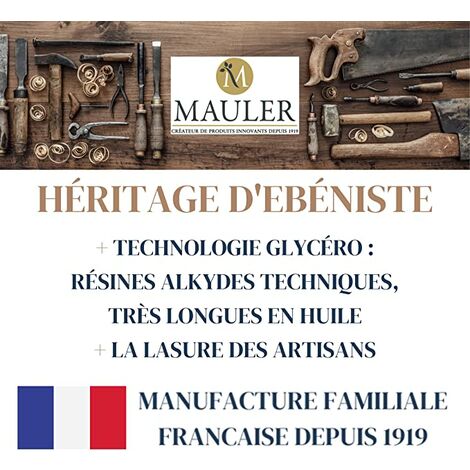 Lasure Bois Extérieur ne Pèle Pas - Manufacture française Mauler