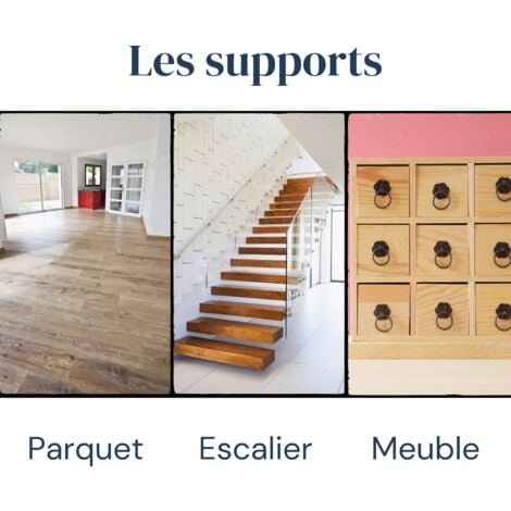 MAULER - Teinture bois parquet & meuble mordante 1L Chêne Clair - 2 en 1 (teinte et fond dur) - sans odeur