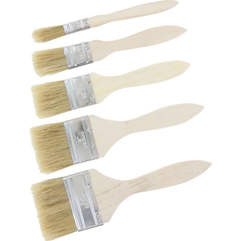 Jeu De 10 Pinceaux Assortis Manche Bois PP