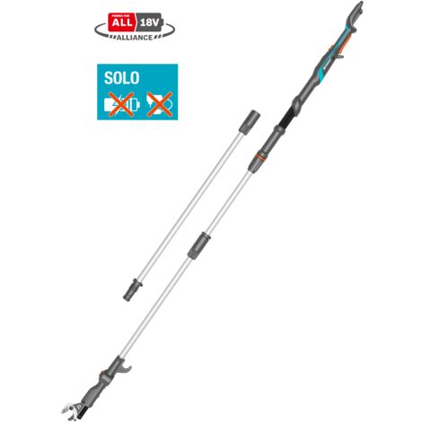 GARDENA Coupe-branches HighCut 360/18V POWER FOR ALL. Sans batterie. Batterie Li-Ion. Longueur ajustable 320 - 360 cm. Diamètre de coupe 28 mm. Portée jusqu'à 5 m.(14776-55) (1/5)