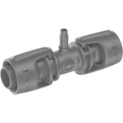 Gardena – Raccord en T Ø 13 mm (1/2') 1320420 – Raccord rapide pour tube de 13 mm – Irrigation Micro-Drip – Connexion fiable et durable - D398672