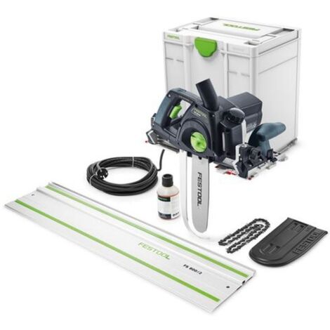 Festool – Scie sabre 1600W pour bois et matériaux isolants – Profondeur de coupe 200mm – Changement de chaîne sans outil – Raccord d'aspiration orientable