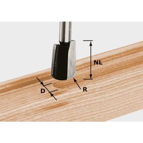 Fraise profiler quart de rond moulures HW S8 Festool 8 mm rayon 3 mm