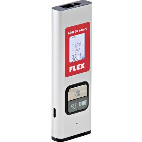 Flex – Télémètre laser 30 m – Précision ± 3 mm – Alimentation batterie Li-Polymère – Affichage rétro-éclairé – 504599