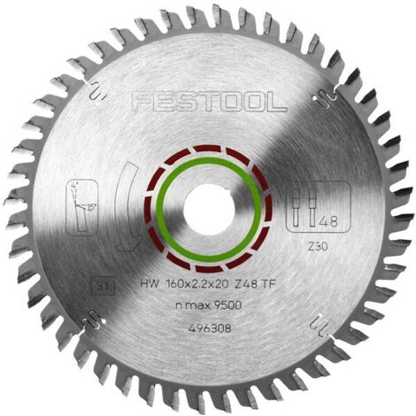 Festool – Lame de scie circulaire Ø190 mm pour matière minérale – 54 dents – Largeur de coupe 2.6 mm – Angle de lame 4° – 492052