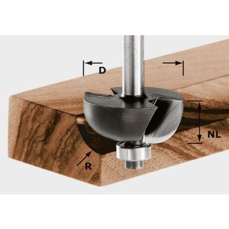 Festool Fraise à gorge creuse HW S8 D31,7/R9,5 KL - 491020