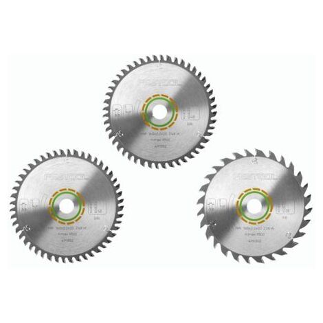 Festool – Jeu de lames de scie circulaire 160mm – Largeur de coupe 2,2mm – Alésage 20mm – Pour bois dur et MDF – Pack économique