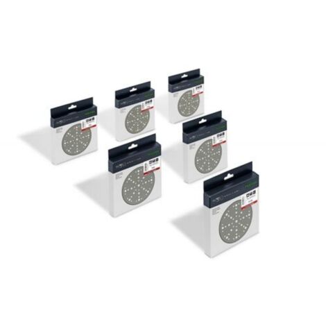 Festool – Disques abrasifs Granat D150 – Lot de 60 pièces – Grains P60 à P320 – Pour peinture à faible COV et supports durs – Système MULTI-JETSTREAM 2 (1/8)
