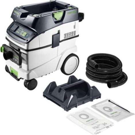 Festool – Aspirateur mobile CLEANTEC CTM 36 EI AC-PLANEX – Puissance 1200W – Dépression 24000Pa – Volume cuve 36L – Pour poussières nocives de catégorie M - CTM 36 EI AC