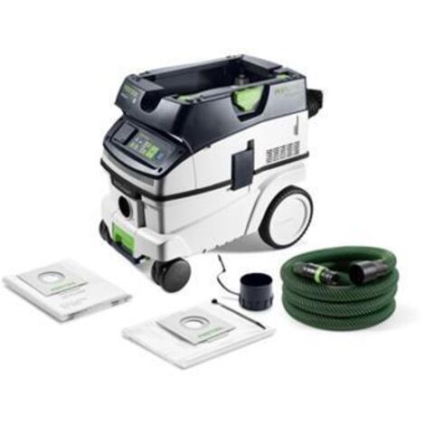 Festool – Aspirateur professionnel CLEANTEC CTM 26 EI AC – Puissance d'aspiration réglable 350-1200W – Décolmatage automatique AUTOCLEAN – Pour poussières de catégorie M (1/8)