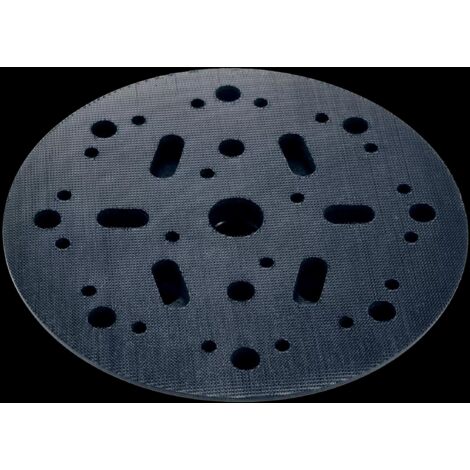 Flex – Plateau de ponçage velcro 150mm – Multi-trous pour surfaces planes et contours – Changement rapide des abrasifs – Compatible tous abrasifs (1/2)