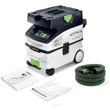 Festool – Aspirateur mobile CLEANTEC CTM MIDI I AC – Puissance 350-1200W – Dépression 24000Pa – Pour poussières de bois nocives et minérales