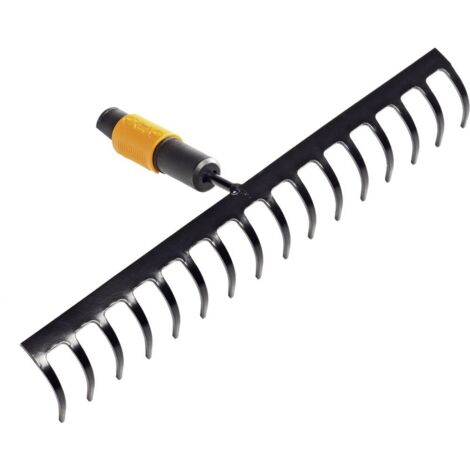 Fiskars – Râteau QuikFit 16 dents en acier au carbone – Largeur de travail 400 mm – Pour ratisser et niveler les plates-bandes