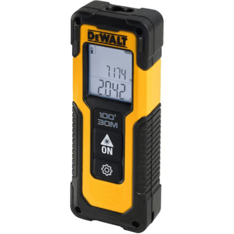 Dewalt – Télémètre laser 30 m – Précision +/- 3 mm – Alimentation 2 piles AAA – Protection IP54 contre la poussière et éclaboussures