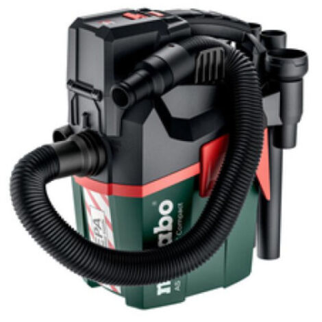 Metabo – Aspirateur sans fil 602029850 – 18V – Débit d'air 2100 l/min – Dépression 120 hPa – Volume réservoir 6 l – Filtre HEPA pour poussières fines