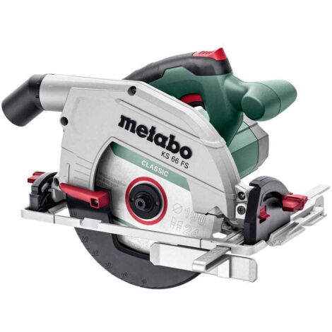 Metabo – Scie circulaire 190 mm 1500 W – 601066500 – Profondeur de coupe 66 mm – Pour coupes précises sur bois dur et métaux légers - KS 66 FS