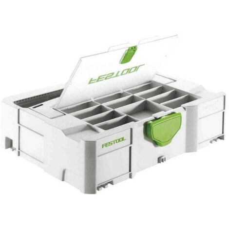 Festool – Coffret de transport Systainer T-LOC DF SYS 2 TL-DF – Dimensions 396x296x105mm – Résistant aux chocs et à l'eau – Pour rangement outils