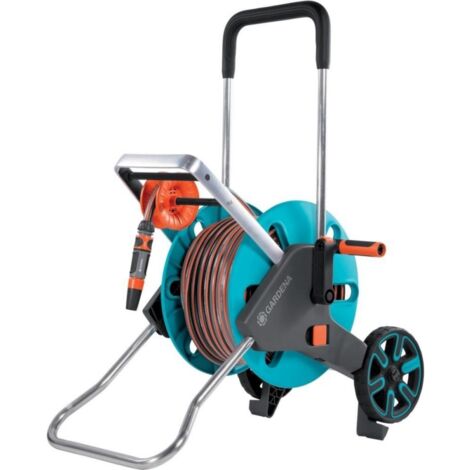 Gardena – Enrouleur tuyau arrosage 20m – Chariot-dévidoir avec protection anti-gel – Manivelle ergonomique pour enroulement facile – Stabilité accrue