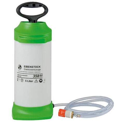 Eibenstock – Réservoir d'eau sous pression plastique 5L – Flexible 2,5m inclus – Pour chantiers humides et espaces confinés (1/4)