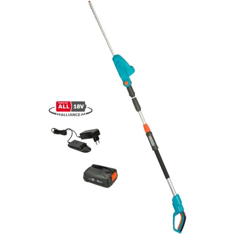 GARDENA Taille-haies sur perche THS42/18V POWER FOR ALL. Prêt à l'emploi avec outil, batterie et chargeur inclus. (14732-20)