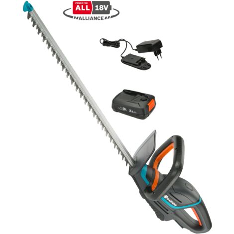 GARDENA Taille-haies ComfortCut 60/18V POWER FOR ALL. Prêt à l'emploi avec outil, batterie et chargeur inclus. (14731-20)