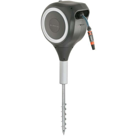 Gardena – Enrouleur tuyau d'arrosage RollUp M 20m – Diamètre 11mm – Résistant aux UV et au gel – Fixation au sol avec piquet métallique
