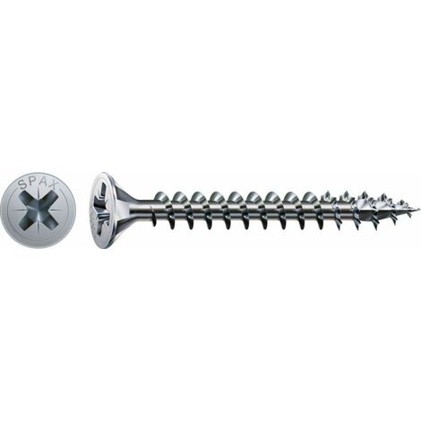 Spax Vis universelle, 3 x 40 mm, 200 unités, Filetage total, Tête fraisée, Cruciforme Z1, Pointe S, WIROX - 1081010300403