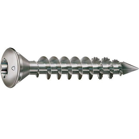 Spax Vis de poteaux, 8 x 50 mm, 50 unités, Filetage total, Tête centrante, T-STAR plus T40, Pointe CUT, Acier inoxydable inoxydable A1 - 35708000601001
