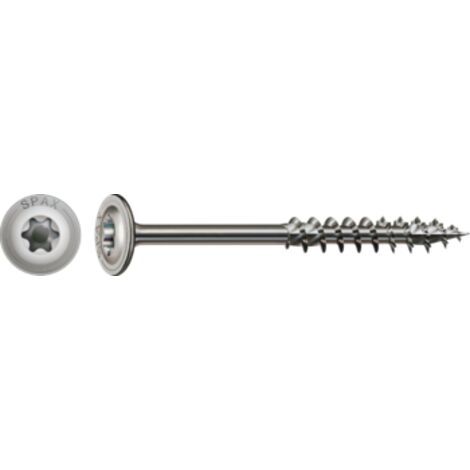 Spax HI.FORCE, 6 x 120 mm, 100 unités, Filetage partiel, Tête disque, T-STAR plus T30, 4CUT, Acier inoxydable inoxydable A2 - 0257000601205