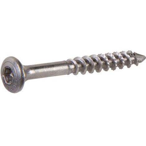 Spax Vis de façade, 4,5 x 45 mm, 200 unités, Filetage partiel, Tête bombée, T-STAR plus T20, Pointe CUT, Acier inoxydable inoxydable A2 - 25170004504521