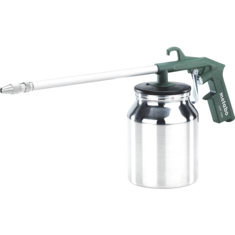 Metabo – Pistolet pulvérisateur à air comprimé 6 bar – Godet d'aspiration 1L – Pour détergents et agents de nettoyage – 200 l/min