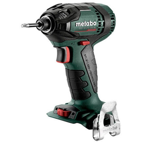 Metabo – Visseuse à chocs sans fil 18V – Moteur Brushless – Couple max 200 Nm – 12 vitesses – Pour vis autoforeuses – Lampe intégrée