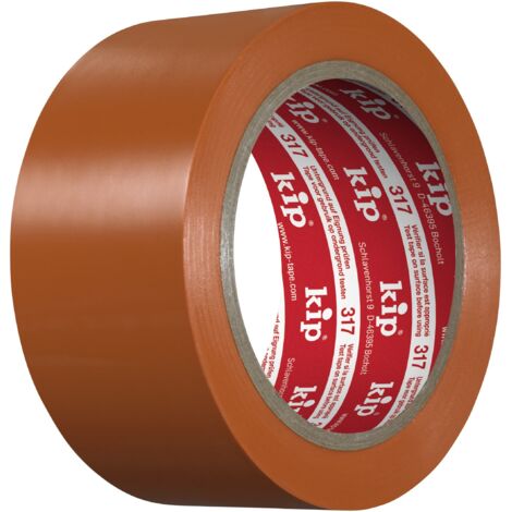 KIP 3815 Bande de protection en PVC - lisse, orange 50mm x 33m (36 rouleaux) - 3815-65 (1/2)