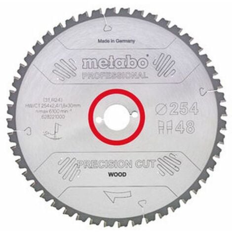 Metabo Lame de scie circulaire hw/ct 254 x 30, 48 wz 5° nég. (628221000)