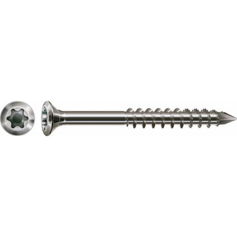 SPAX Vis de façade, 4 x 60 mm, 100 pièces, filetage partiel, tête fraisée bombée extra petite, T-STAR plus T15 - 0467000400603