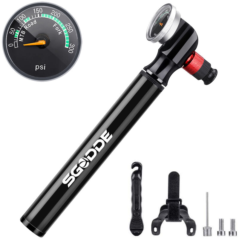 SGODDE 300 PSI Mini Tragbare Fahrrad Manometer Fahrradluftpumpe für MTB  Rennrad Mountainbike Coxolo Hasaki