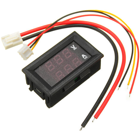 HUAZIZ Digitale Voltmeter Ampèremeter DC 100V 10A – 5 Stuks, 0,28 Inch Display | 2-in-1 Spanning & Stroom Meter