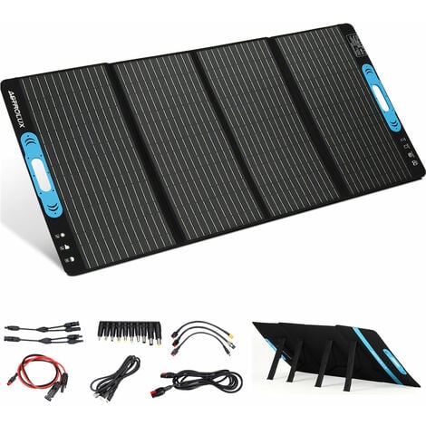 Solarpanel 18V 200W Faltbares tragbares Astrolux Batterieladegerät USB-Ausgang für Handys Camping Hasaki