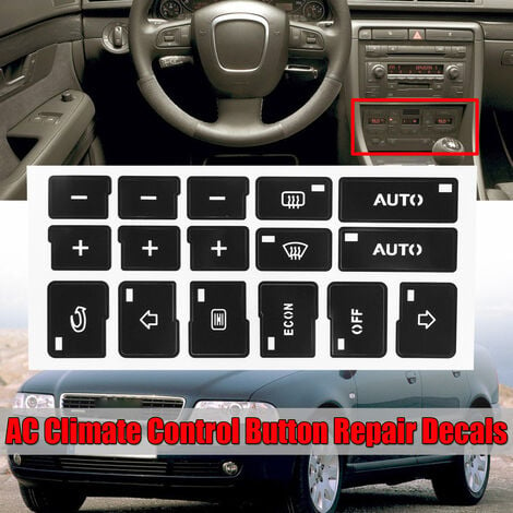 Autoklimaanlage AC Button Reparatur Aufkleber für Audi A4 B6 B7