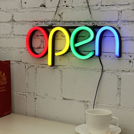 LED Neonlicht Neon Lampe Beleuchtung OPEN Wandleuchte Bar Cafe Restaurant Deko 