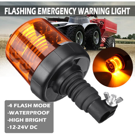 LED Rundumleuchte Halter Rund Blinklicht Warnleuchte 12/24V Traktor Anhänger 