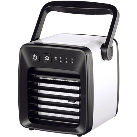 USB tragbare Mini-Klimaanlage Klimaanlage Luftkühler Lüfter (Schwarz)