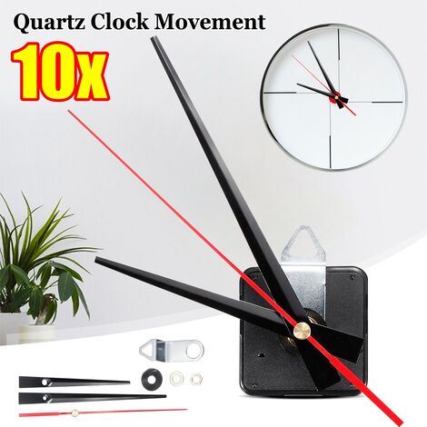 Silent Quartz Uhrwerk Ersatz-Kit – Für Große Wanduhren 50-60 Cm, Silber