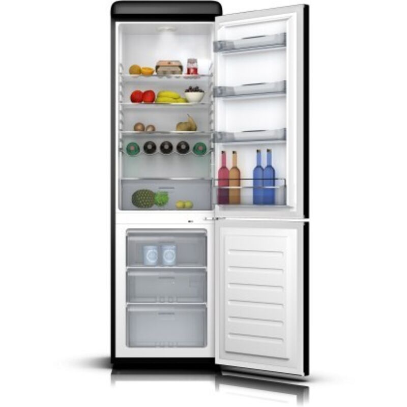 Réfrigérateur Vintage SCHNEIDER SCB300VR - 304L, Design Rétro Années 50, Froid Brassé, Classe A++, Rouge Vif - Idéal Pour Une Cuisine Unique - 11