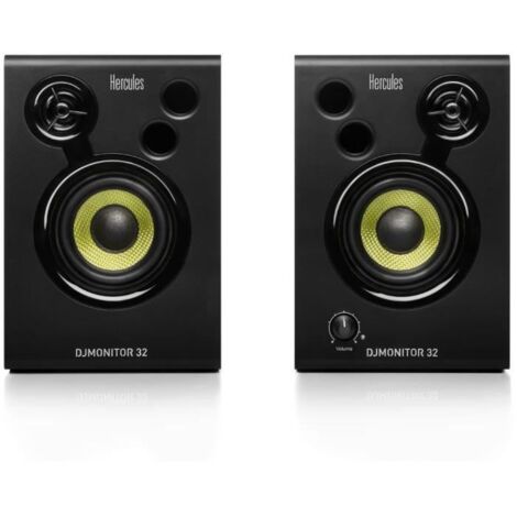 Table de mixage Hercules DJMonitor 32 – Enceintes actives monitoring 2 x 15 watts (1/5)
