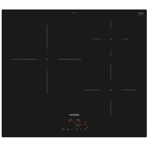 Siemens – Table à induction 3 foyers 4600W – Largeur 59.2cm – TouchControl – Fonction PowerBoost – EU611BJB5E (1/9)