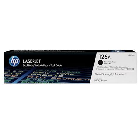 HP 126A pack de 2 toners LaserJet noir authentiques (1/5)