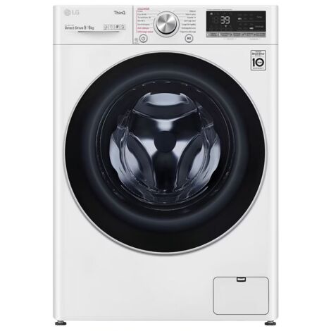 LG – Lave-linge séchant 9 kg – Classe A – Vitesse d'essorage 1400 tr/min – Connectivité Wi-Fi – F964R71WRST (1/4)